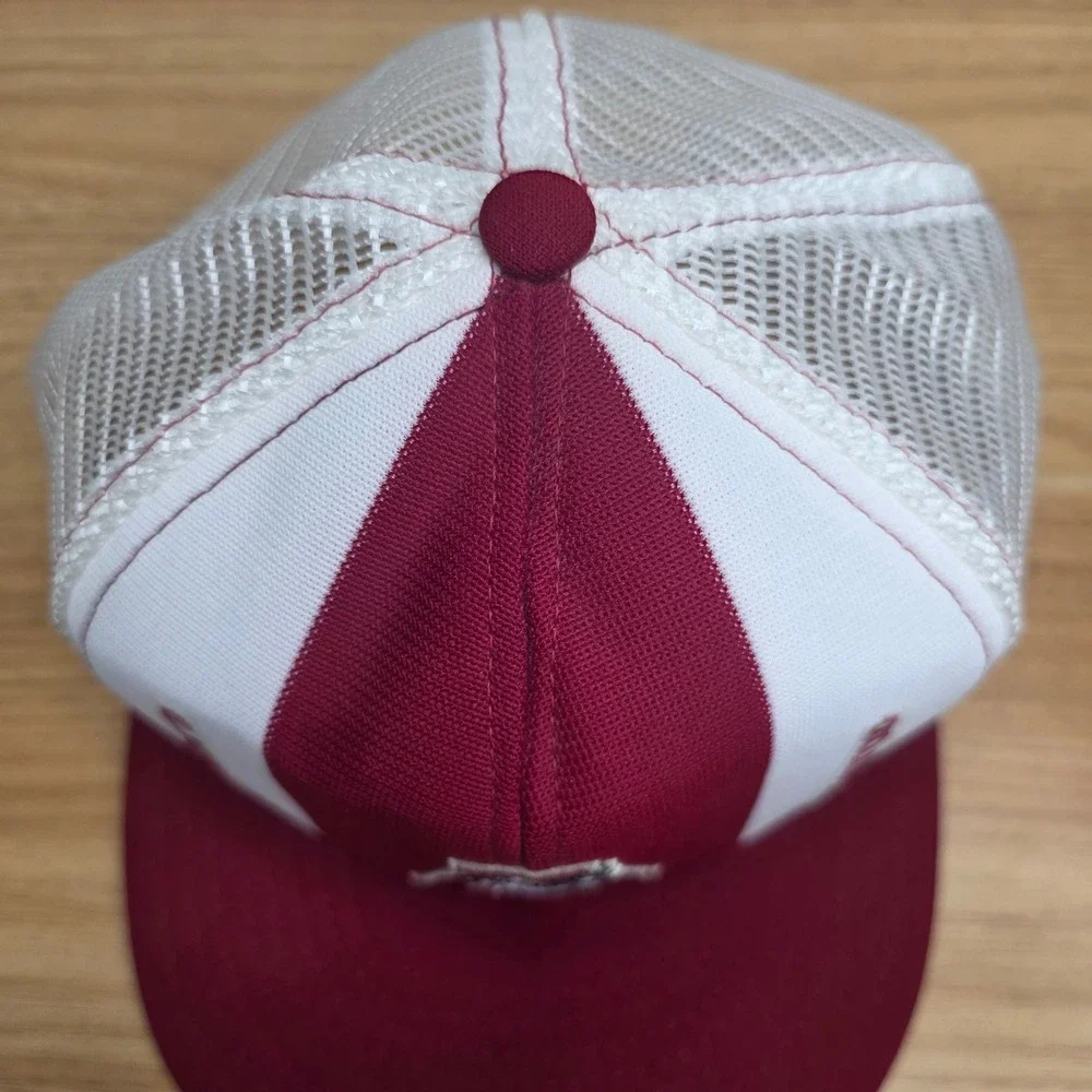 VTG Alabama Crimson Tide‎ AJD Lucky Stripes Trucker Snapback Hat ~ Made In USA